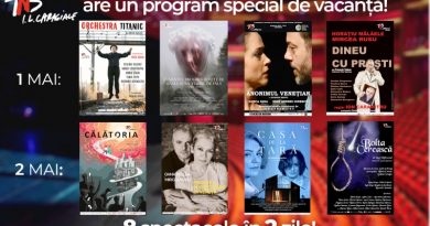 Program special la Teatrul Național din București, de 1 și 2 mai