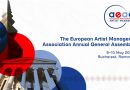 De Ziua Europei, Bucureștiul devine centrul managementului artistic internațional:  pentru prima dată în istorie, Adunarea Generală a Asociației Europene a Managerilor de Artiști are loc în România