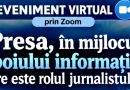 AJRP organizează o dezbatere online despre rolul jurnalistului în războiul informational
